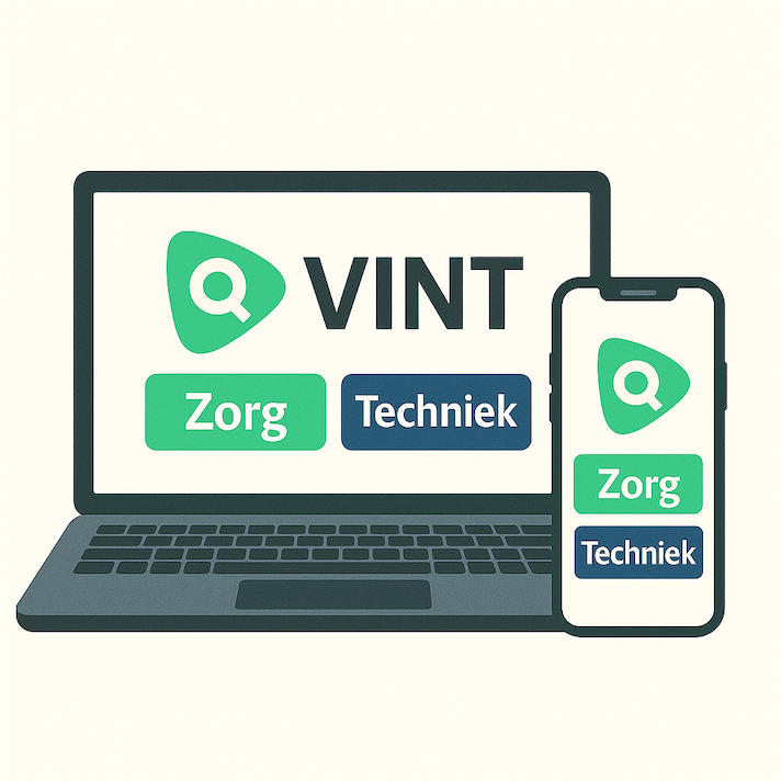 VINT op laptop- en mobiel scherm - Zorg en techniek